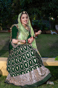 balaji textiles Embellished Semi Stitched Rajasthani Poshak