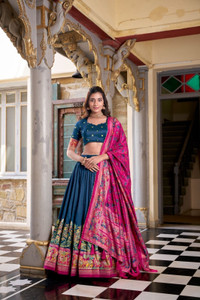 SILLYGUDY Printed Semi Stitched Lehenga Choli