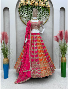 Aptex Self Design Semi Stitched Lehenga Choli
