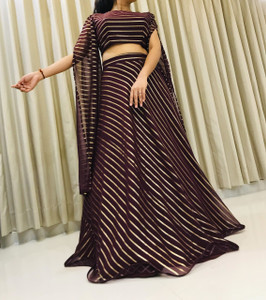 QUEDDY'S Printed Stitched Lehenga Choli