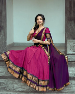 R K INFINITIVE Solid Semi Stitched Lehenga Choli