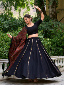 RADHVI BIZ Self Design Semi Stitched Lehenga Choli
