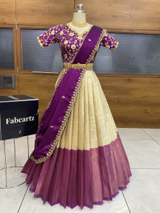MR Y Printed Semi Stitched Lehenga Choli