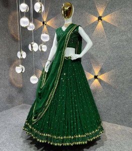 credebs Embroidered Semi Stitched Lehenga Choli