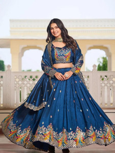 PEDR TRENDS Embroidered Semi Stitched Lehenga Choli