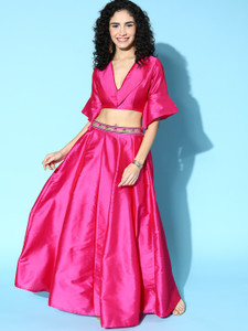 Shae by SASSAFRAS Solid Stitched Lehenga Choli
