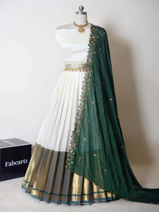Fabcartz Self Design Semi Stitched Lehenga Choli