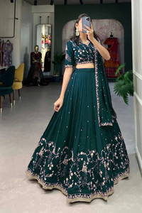 DEVSHREEFASHION Embroidered Semi Stitched Lehenga Choli