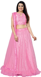 RUKHA FAB Embroidered Semi Stitched Lehenga Choli