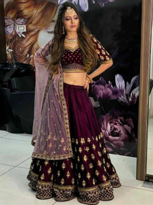 Kedar Fab Embroidered Semi Stitched Lehenga Choli