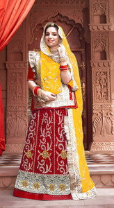 BALAJI TEXTILES Embroidered Semi Stitched Rajasthani Poshak