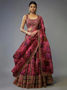 Trivety Embroidered Semi Stitched Lehenga Choli