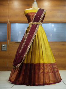 Fabcartz Self Design Semi Stitched Lehenga Choli