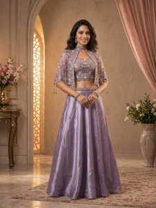 Ivira Embroidered Stitched Lehenga with Jacket