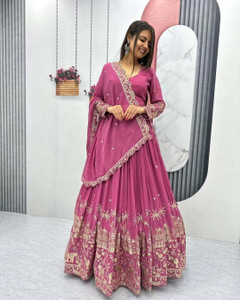 MITRABIZ Self Design Semi Stitched Lehenga Choli