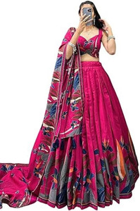 SILLYGUDY Printed Semi Stitched Lehenga Choli