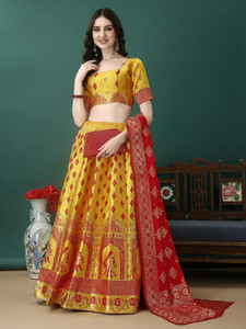 LCHH3343GJJM9ZYY Self Design Semi Stitched Lehenga Choli