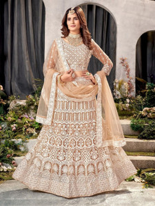 KOMAL Embroidered Semi Stitched Lehenga Choli
