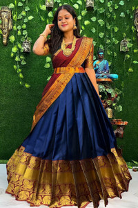 Immy Solid, Self Design Semi Stitched Lehenga Choli