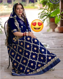balaji textiles Embroidered, Embellished Semi Stitched Rajasthani Poshak