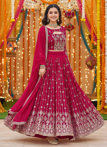 Kedar Fab Embroidered, Embellished Semi Stitched Lehenga Choli