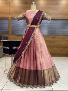 Fabcartz Self Design Semi Stitched Lehenga Choli