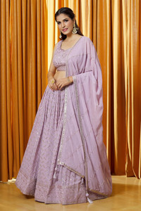 HOUSE OF COMMON Embroidered Semi Stitched Lehenga Choli