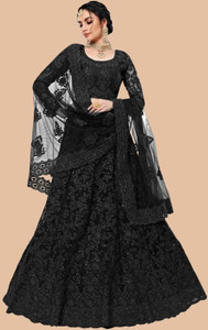 Yozzby Embroidered Semi Stitched Lehenga Choli