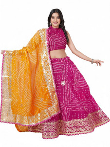PAHNAVA Printed Semi Stitched Lehenga Choli