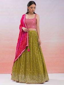 Tasrika Embroidered Semi Stitched Lehenga Choli