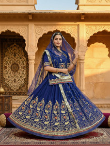 Bhagyalaxmi Embroidered Semi Stitched Rajputi Poshak