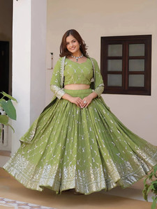 Kedar Fab Embroidered Semi Stitched Lehenga Choli
