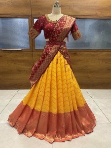 Designer floral bridal half saree | Weddings | Studio 149 | Chennai