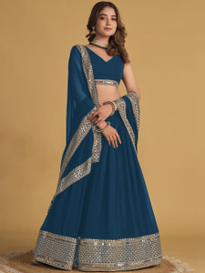 Fashion Filament – Live Your Fashion Embroidered Semi Stitched Lehenga Choli