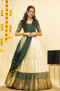 Sonu Creation Self Design Semi Stitched Lehenga Choli