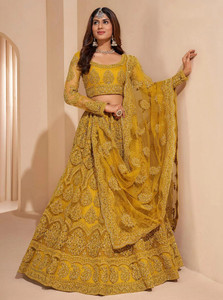 Reelove Factory Embroidered Semi Stitched Lehenga Choli
