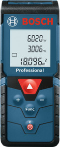 BOSCH GLM 40-12 Professional Laser Distance Measurer | Without Battery | Range up to 40m | Memory Function | IP54 | Non-magnetic Engineer's Precision Level
