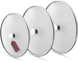 CookoFriends Stainless Steel Food Cover Milk Cover Net Lids Jali Multipurpose 8 inch, 9 inch, 10 inch Lid, Pack of 3