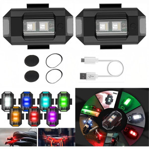 SPOKEFOX Universal Safety Light 7 Colors 30 Modes 2pc LED Rear Break - Image 1