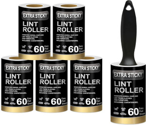 Q one store Lint Roller Set with 1 Handle & 5 Refills - Image 6