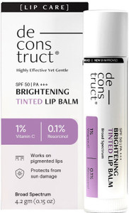 deconstruct Brightening Lip Balm SPF 50 Brightens Dark Lips, Moisturizes Tinted