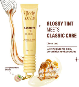 Plum BodyLovin' Banoffee For Brekkie Glassic Lip Balm | Banana Toffee Nude Gloss Tint Nude Gloss