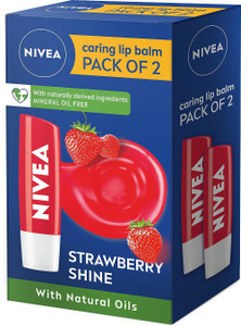 NIVEA Strawberry Fruity Shine Lip Balm Strawberry