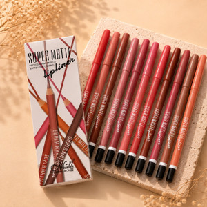 BLUSHIS HD Matte Lip Liner Pencil Set – Smudge Proof | 12 Pc Multicolor Pack