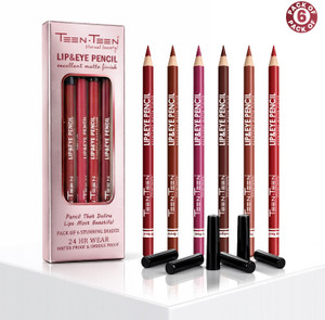 Teen.Teen Lip & Eye Pencil, Creamy Matte Finish, 24Hr Wear, Waterproof & Smudge Proof - B