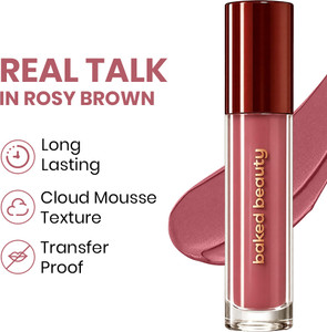 BAKED BEAUTY Mousse Matte Cloud Touch Texture Waterproof Liquid Lipstick With Vitamin E