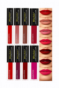 BLUSHIS Waterproof Longlast SensationaL Liquid Matte Mini Lipsticks Combo Of 8