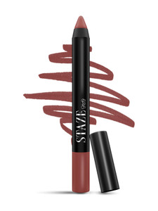 Staze Pout On Lip Crayon Lipstick | Matte & Waterproof | Vit E & Jojoba | 3.5g