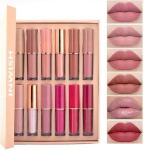 INWISH Waterproof48Hours stay matte ink bold lip color liquid lipstick combo pack of 12