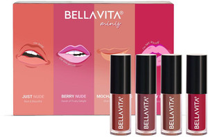 BELLAVITA Mini Kiss Proof Liquid Lipstick Gift Box|4X2ML| Smudge-Proof & Long Lasting|